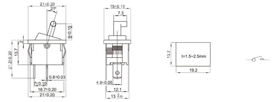 KCD-102D-110K6BB0 尺寸图