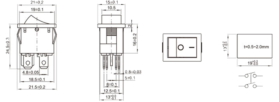 KCD-106A-210R1RB0 尺寸图