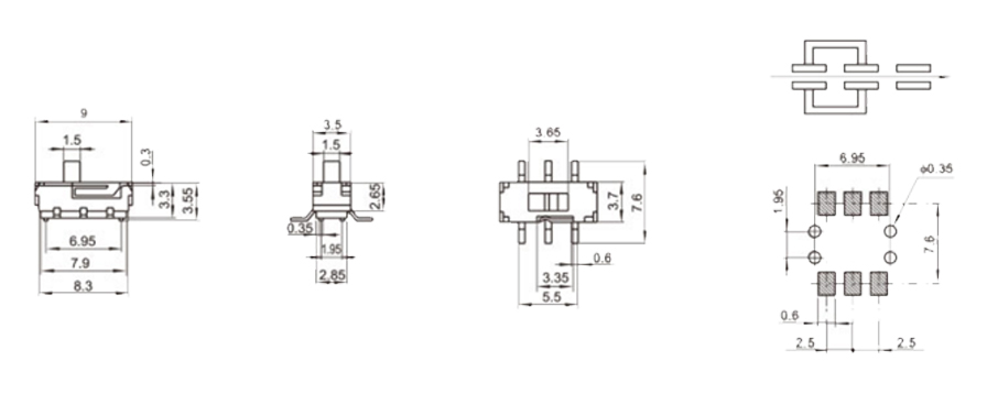 SS-2P2T-09 尺寸图